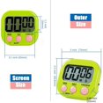 thumbnail image 2 of Temporizador magnético de cocina con pantalla LCD grande, temporizadores para cocinar, estudiar, alarma fuerte y cuenta atrás JM, 2 of 5