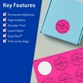thumbnail image 3 of Avery Printable Round Labels, Neon Magenta, 1-5/8" Diameter, 1,600ct, 3 of 11
