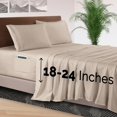 thumbnail image 1 of Elegant Comfort Juego De Sábanas De 4 Piezas – Ropa De Cama De Lujo 1500 Microfibra De Calidad Hotelera Premium Elástica De 45,7 A 24.0 In De Profundidad – Sábanas De Bolsillo Extra Profundas Californ, 1 of 1