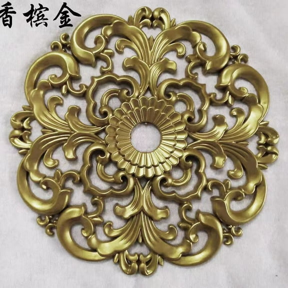 RENACLIPY European Style Ceiling Medallion with Artistic Corner Flowers for Indoor Use