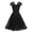 Black, variant on Qiopertar V Neck Sleeveless Dress for Women Vintage Retro Cocktail Party Casual Printed A-Line Summer Dress, Wine S