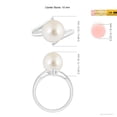 thumbnail image 5 of ANGARA Solitaire South Sea Cultured Pearl Bypass Split Shank Ring in 14K White Gold for Women | June Birthstone, Birthday, Anniversary, Jewelry Gift for Women | Pearl Ring, 5 of 9