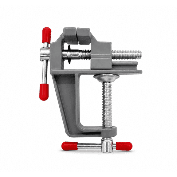 Saierfour Mini Table Vise, Aluminum Alloy Flat Jaw Bench Vise for Household & DIY