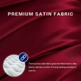 thumbnail image 4 of MR&HM Satin Fitted Sheet King Size, Silky Bottom Sheet with Elastic Corner Straps, Deep Pocket up to 15 Inches, No More Slipping Off for Mattress - 1 Fitted Sheet Only (Burgundy), 4 of 6