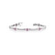 Doux Courbe Colonne Créé Bracelet Saphir Rose en Or Blanc 14 Ct. 3.50 CT TGW – image 1 sur 4