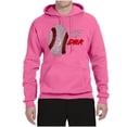 thumbnail image 2 of Wild Bobby, Baseball Fingerprint It's In My DNA, Sports, Unisex Graphic Hoodie Sweatshirt, Neon Pink, X-Large, 2 of 5