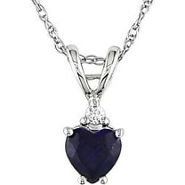 Everly Women's Created Sapphire 10k White Gold Necklace