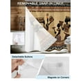 thumbnail image 3 of No Hook Cloth Fabric Shower Curtain with Snap in Liner, African Women Waterproof Shower Curtains Set with See Through Top Window, Black Girl Retro Ethnic Ancient Tradition Bath Curtains 54"x78", 3 of 6