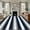 Navy Grey, variant on Navy Blue Gray Stripe Round Rugs 3ft, Modern Farmhouse Horizontal Striped Non Slip Washable Rug Runner, Low Pile Indoor Floor Carpet Mat Bathroom Rugs for Living Room, Bedroom, Kids Room