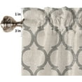 thumbnail image 5 of Semi Sheer Tier Curtains 36 Inch Length Kitchen Tiers Farmhouse Style Burlap Texture Vintage Moroccan Curtains for Living Room Bathroom Bedroom, Rod Pocket Window Panels 27.5"x36", 2 Pack, 5 of 5