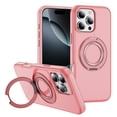 thumbnail image 1 of For iPhone 16 Pro Phone Case,Built-in 360° Rotatable Ring Kickstand,Matte Frosted Translucent Back Design,Compatible with Mag-Safe,Shockproof Anti-Scratch Protection Phone Case,Pink, 1 of 11