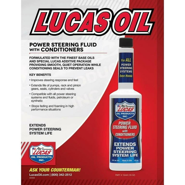 Lucas Oil Power Steering Fluid with Conditioners Lucas Oil Power Steering Fluid with Conditioners