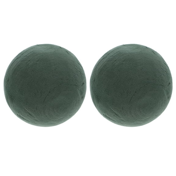 WRITWAA 2-Pack Round Green Floral Foam Blocks for Wedding Bouquets, Flower Arrangements, and Decorative