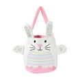thumbnail image 1 of ICYIUU Rangement Textile Maison, Étui de Rangement, Panier Vide Lapin Mignon avec Poignées Panier Œufs Parfait pour Bonbons Petit Panier Cadeau avec Motif Lapin Décoratif, 1 of 8