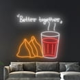 thumbnail image 5 of Handmadetneonsign Better Together Neon Sign, Chai Samosa India Wall Art Decor, India Food Wall Decor, 5 of 5