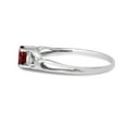 thumbnail image 4 of 10k White Gold Oval Garnet And Diamond Ring, 4 of 6