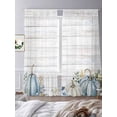 thumbnail image 3 of Fall Blue Pumpkins Sheer Curtains 96 Inch Length 2 Panels Set for Living Room/Bedroom, Autumn Farmhouse Flower Leaf Wood Grain Curtain Sheers Drapes Rod Pocket Curtains Window Treatment 52''x96''x2, 3 of 7