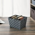 thumbnail image 2 of Home Basics Polyester Woven Strap Open Bin, Grey, 2 of 6
