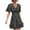Black Womens Summer Dress, variant on USSUMA Summer Dresses for Women Trendy High Waist Smocked Ruffle Swing Mini Short Sleeve Womens Sun Dresses Plus Floral Print Flowy V Neck Sundress Beach Party Vacation Casual Dress