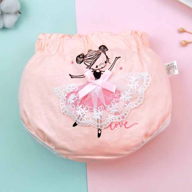 Ropa interior de verano para bebés y mujeres, bragas de algodón con encaje para niñas de 1 año, 2 niños pequeños y 3 bebés, sin pantalones de pan