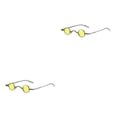 thumbnail image 2 of Jumpingount Gafas de sol punk unisex con marco de metal Amantes de la moda Gafas de sol Gafas Protección Amarillo de moda amarillo 2Conjunto, 2 of 6