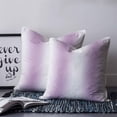 thumbnail image 2 of 18x18 Pillow Covers Set of 2, Light Purple White Throw Pillow Covers Decorative Couch Cushion Case, Gradient Solid Stripes Geometric Microfiber Square Pillowcases for Bedroom Car Living Room, 2 of 7