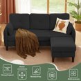 thumbnail image 5 of Soscana Convertible Sectional Sofa & Accent Chair,3 Seat L Shaped Couch with Reversible Storage Ottoman&Side Pockets, for Living Room Office Apartment Apt, 5 of 8