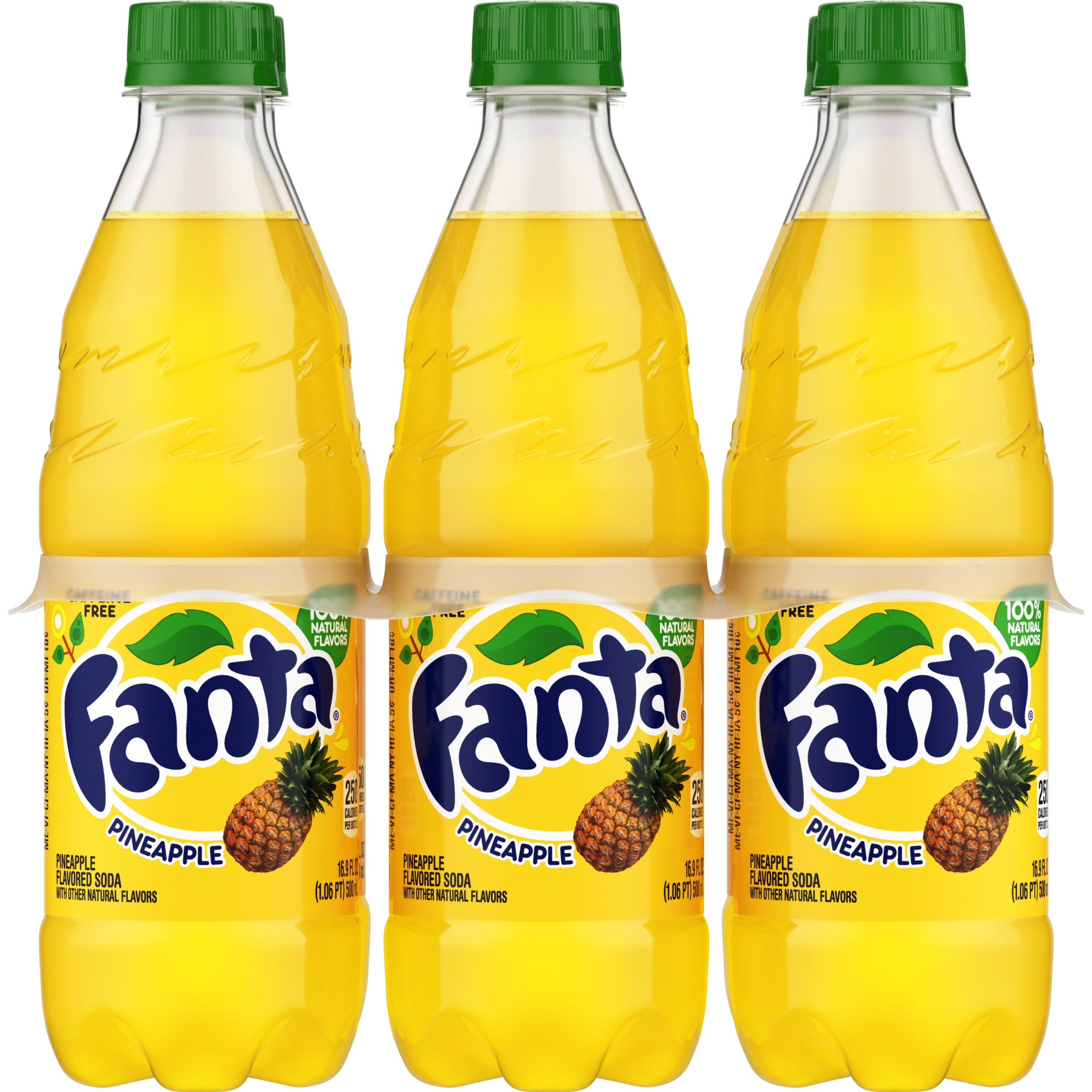 Fanta Pineapple Fruit Soda Pop, 16.9 fl oz, 6 Pack Bottles - Walmart.com