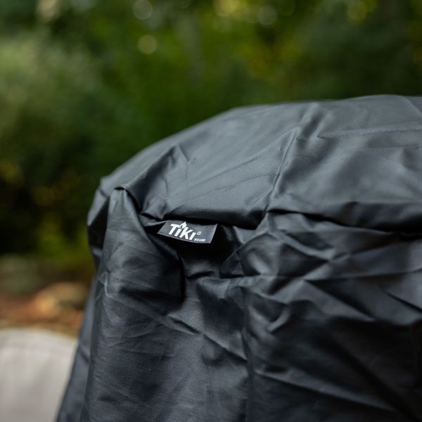 TIKI Brand Propane Fire Pit Cover, Use With Propane Fire Pit Base, Weatherproof, 33" x 33" x 27.5", Black