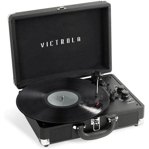Victrola Journey+ Bluetooth Suitcase Record Player, Black - Open Box