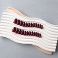 thumbnail image 4 of Uñas postizas adhesivas XCREANDO medianas color rojo borgoña acrílicas, 4 of 7