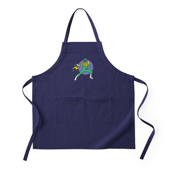CafePress - Green Ranger Lightning Bolts - Kitchen Apron with Pockets, Grilling Apron, Baking Apron