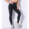 thumbnail image 2 of QRIC Womens Seamless Leggings With Pocket High Waisted Workout Tight Leggings Gym Yoga Pants Tummy Control Sports Compression, 2 of 6
