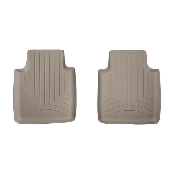 WeatherTech Custom Fit FloorLiners compatible with 2011-2012 Jaguar XJ Series - 2nd Row (2-Piece Liner), Tan