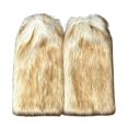 thumbnail image 3 of harmtty 1 Pair Women Boot Cuffs Imitation Wolf Hair Plush Leg Warmers Stage Performances Halloween Christmas Costumes Outfit Accessories, 3 of 8