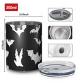 thumbnail image 4 of 12oz Coffee Tumblers Halloween Bat Pattern Stainless Steel Vacuum Insulated Travel Tumbler Coffee Cups Mug with Lid and Straw with Cleaning Brush for Cold & Hot Drinks, 4 of 5