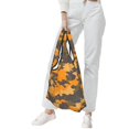 thumbnail image 4 of Shopping Bag 17.5×4.5×15in Crack Resistant Waterproof Super Large Capacity Reusable Extended Handle Can Be Carried Or One Shoulder Texture Camo Army Orange_2, 4 of 8