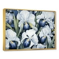thumbnail image 2 of Designart "Monochrome Serenade: Irises" Irises Floater Framed Canvas Wall Art, 2 of 5