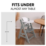 hauck Alpha+ Adjustable Wooden High Chair Set, Gray