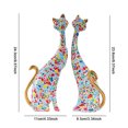 thumbnail image 3 of Adornos de animales para parejas, adornos de gatos de dibujos animados nórdicos, decoración moderna para porche de escritorio, 3 of 7