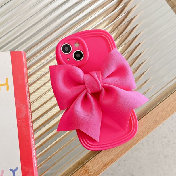 Funda de teléfono con nudo de lazo grande 3D para iPhone 13, 12, 11 Pro Max, borde ondulado, lente de silicona suave, cubierta protectora completa para Apple XR, X, XS MAX Fivean unisex