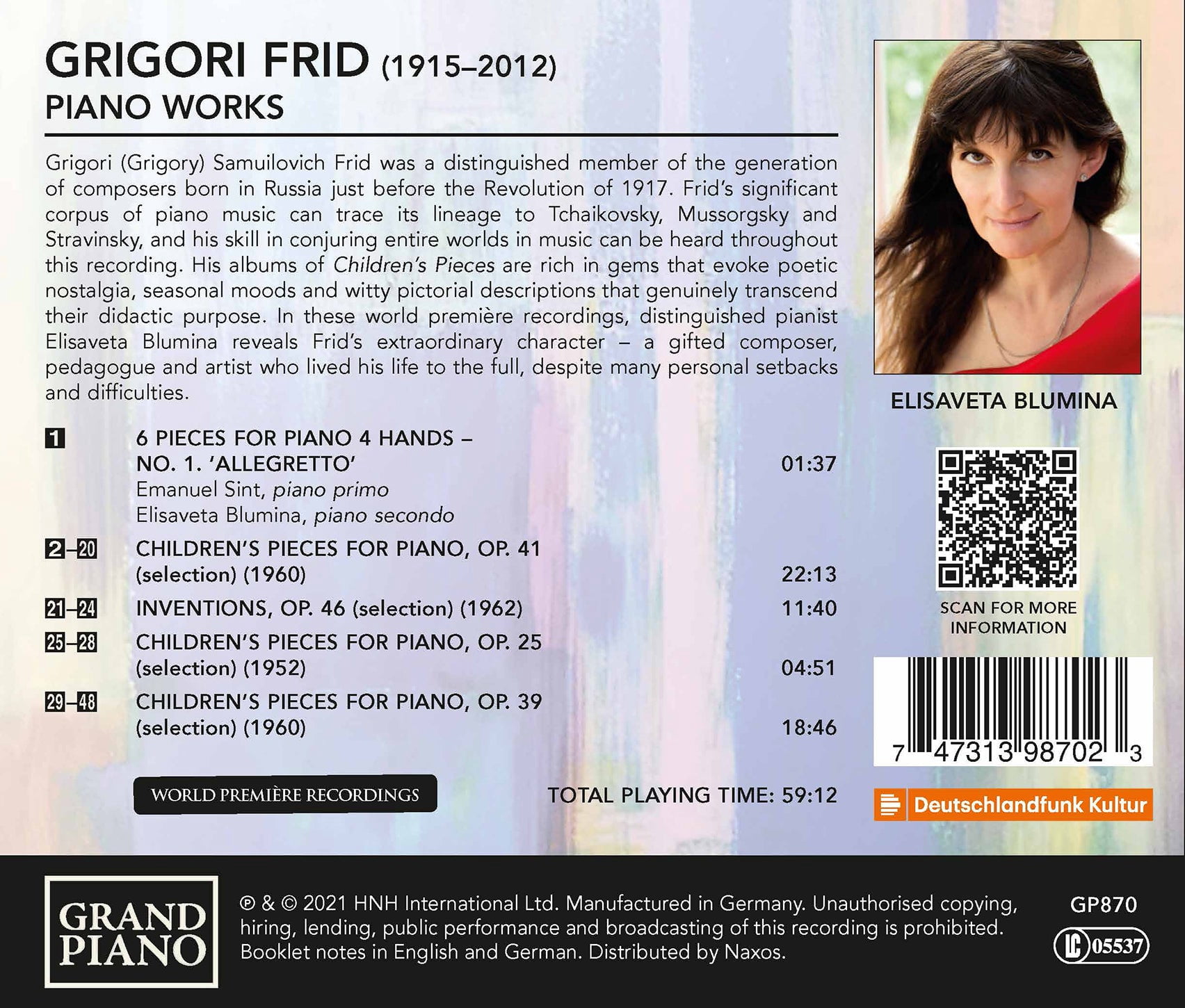 Blumina Sint - Piano Works - Music & Performance - CD