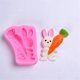 thumbnail image 4 of Moldes de silicona DIY para fondant, 3 piezas, moldes de silicona con forma de zanahoria de conejo de Pascua Feliz Sencillez, 4 of 5