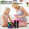 thumbnail image 6 of Nobie Vivid Karaoke Machine, Portable Bluetooth Speaker with Wireless Karaoke Microphones for Kids, 6 of 7