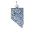 thumbnail image 1 of Sterling Silver 18" .8mm Box Chain NEVADA State Pendant Necklace, 1 of 2