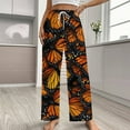 thumbnail image 2 of Monarch Butterfly Pattern Pajamas For Women Loose Retro Night Pajama Pants Comfortable Sleepwear Bottoms Homewear, 2 of 6