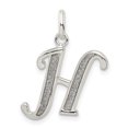 thumbnail image 1 of 925 Sterling Silver Dainty Letter H Initial Name Monogram Necklace Charm Pendant, 1 of 8