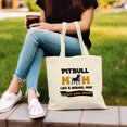 thumbnail image 3 of Pitbull Mom Like a Normal Mom Except Cooler Happy Mother's Day Canvas Tote Bag Terrier Dog Lover Reusable Shopping Grocery Bag - 02004, 3 of 5