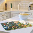 thumbnail image 6 of Yayeee Dish Drying Mat for Kitchen Counter 16"x18" Microfiber Absorbent Pad, Green Floral Garden, 6 of 7