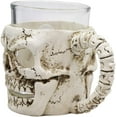 thumbnail image 2 of Ebros Grinning Human Skull Drinking Mug 7oz Resin With Glass Cup Insert & Handle, 2 of 5
